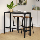 Pellebant 43 in. Rectangle Outdoor Bar Table with Waterproof Top and Sturdy Metal Frame